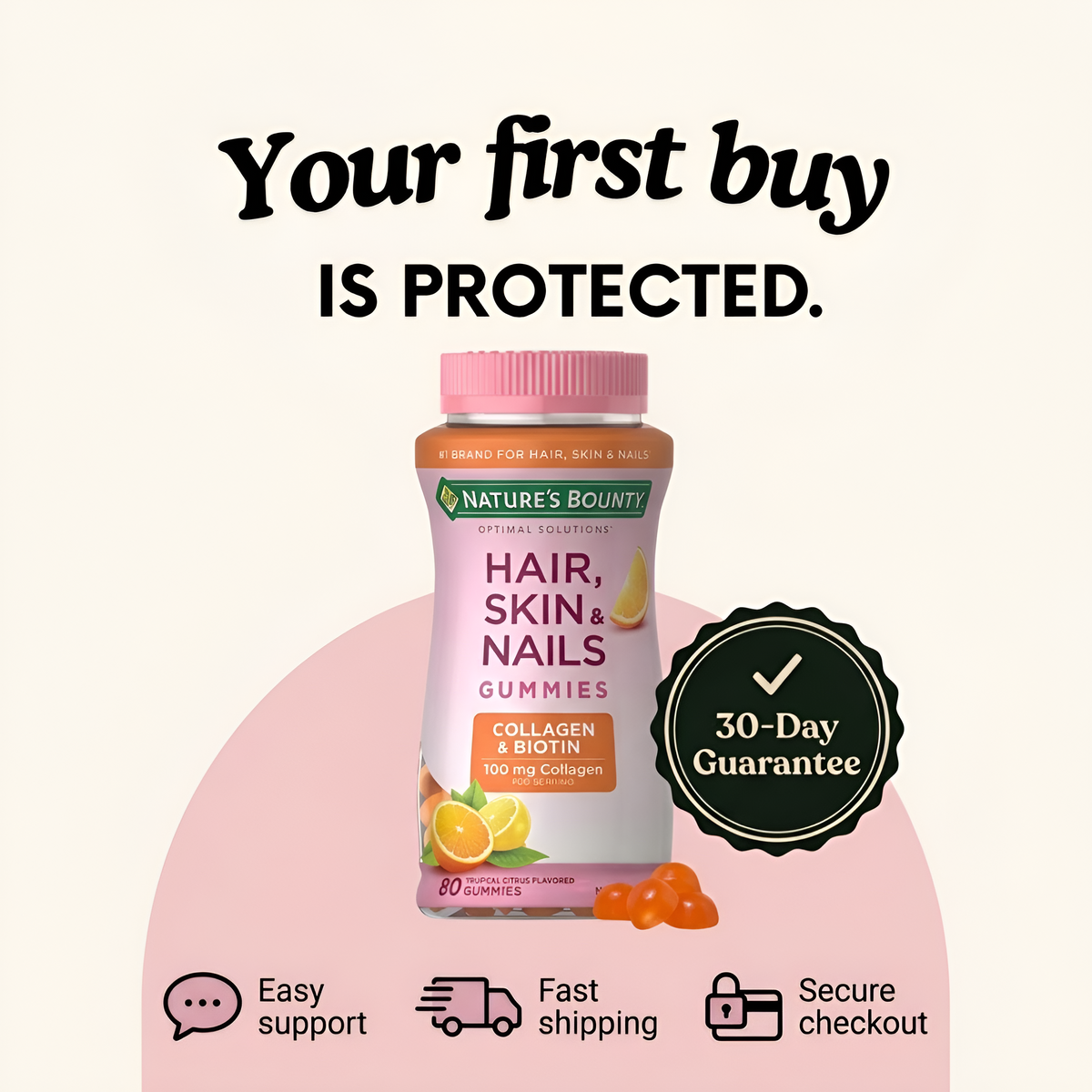 Collagen & Biotin Gummies - Tropical Flavor
